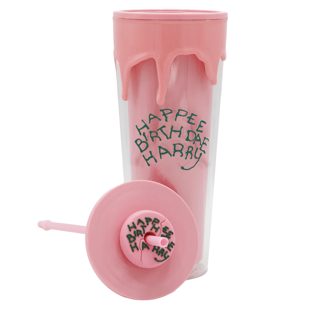 Vaso y pajita de feliz cumpleaños Harry Potter Harajuku