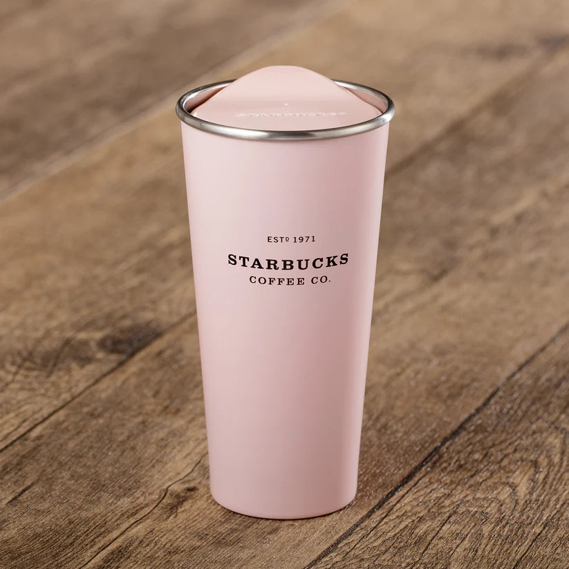 Vaso de acero inoxidable rosa pastel de 16 oz Starbucks Hong Kong