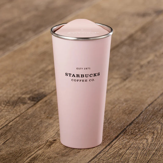 Vaso de acero inoxidable rosa pastel de 16 oz Starbucks Hong Kong