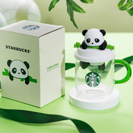 Taza de vidrio Panda Gwerenn de 10 oz 10 oz