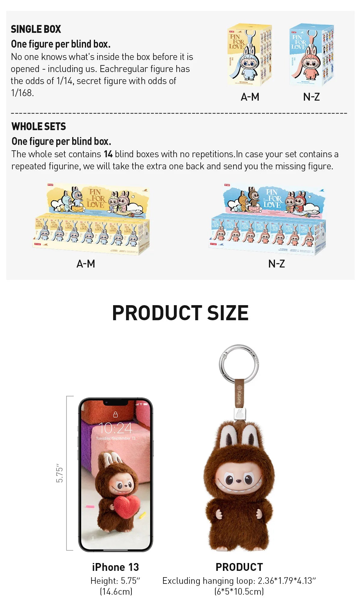 POP MART THE MONSTERS Pin for Love Series – Vinyl Plush Pendant Blind Box (2025)