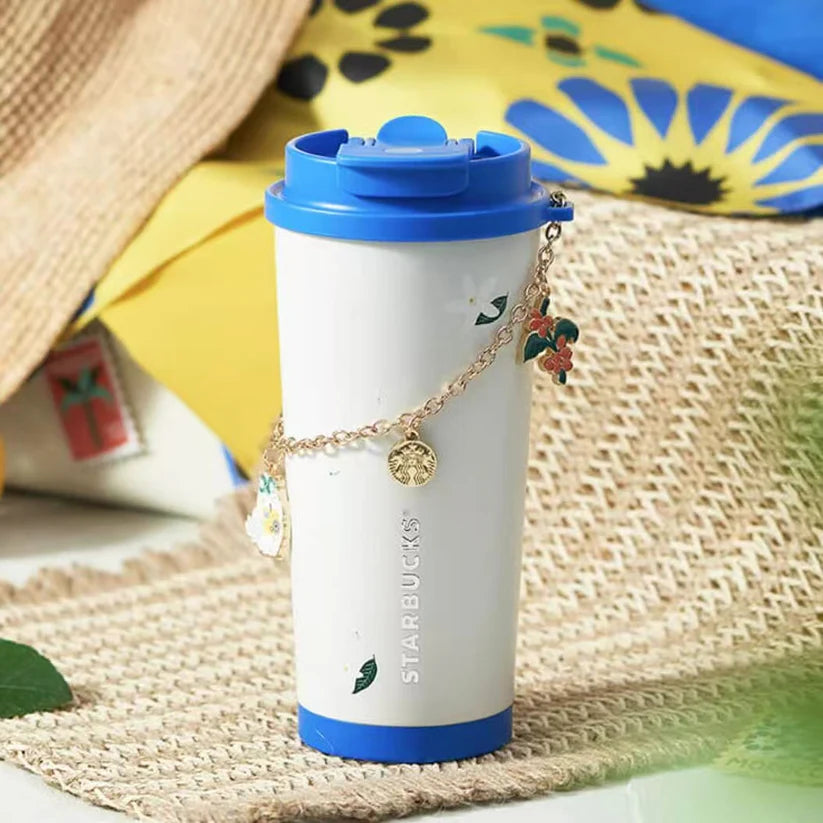 Vaso de Acero Inoxidable con Charm Starbucks China 2025 Holiday Sea Breeze series  480ml