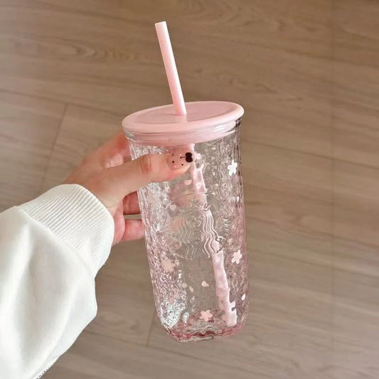 Vaso Triangular Vidrio Starbucks China 2026 Cherry Blossom Pets series Triangular glass