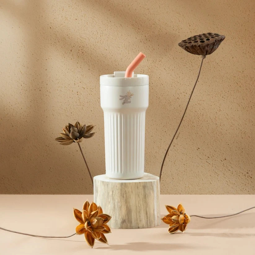 Vaso de acero inoxidable blanco con popote Starbucks Vietnam 2026 Mid-Autumn Series Stainless Steel Cold Cup with Straw 23 oz