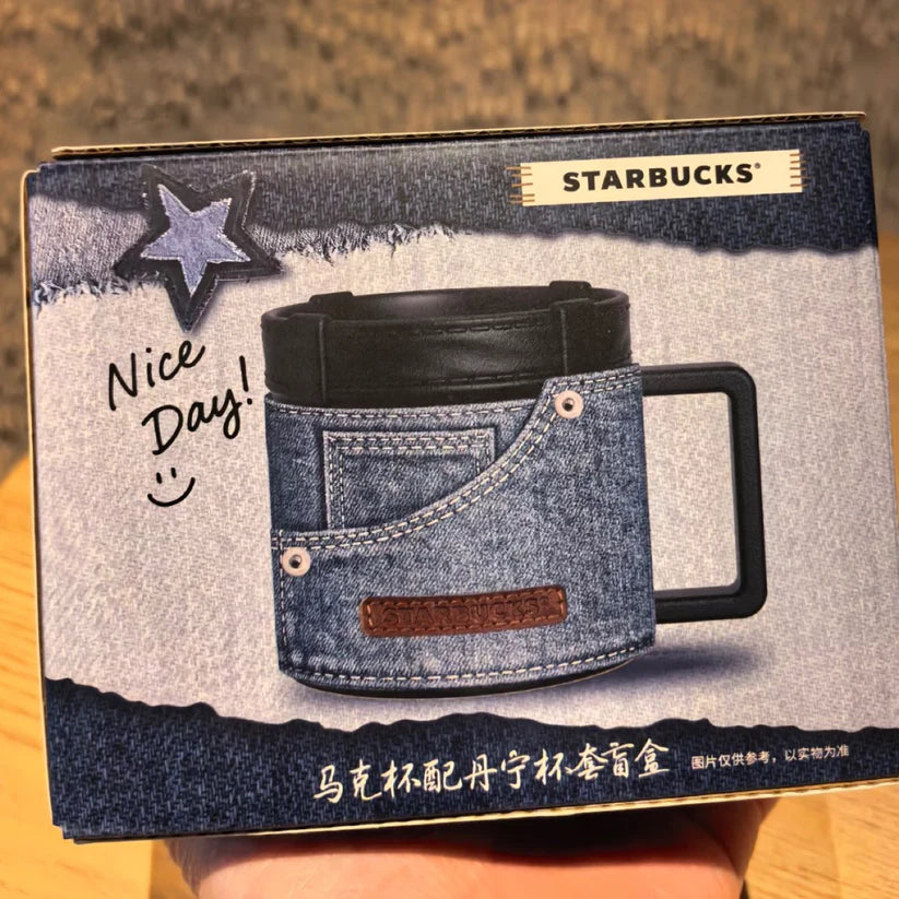 Starbucks China 2026 Denim series pocket mug coming with random cup cover 395ml - read carefully