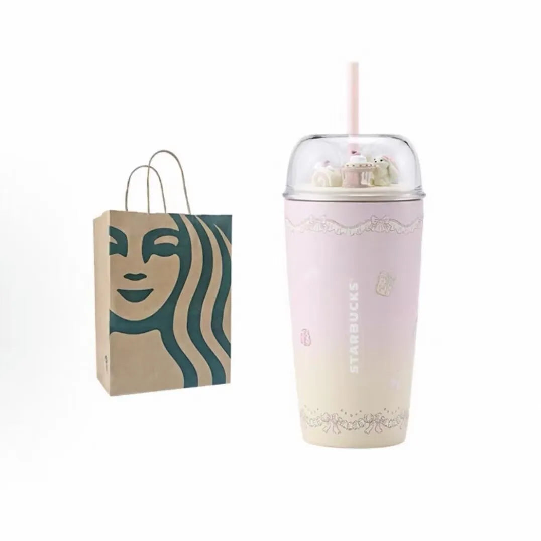 Vaso con Popote de Acero inoxidable Starbucks 2026 China Summer Dessert Party Pink 19oz