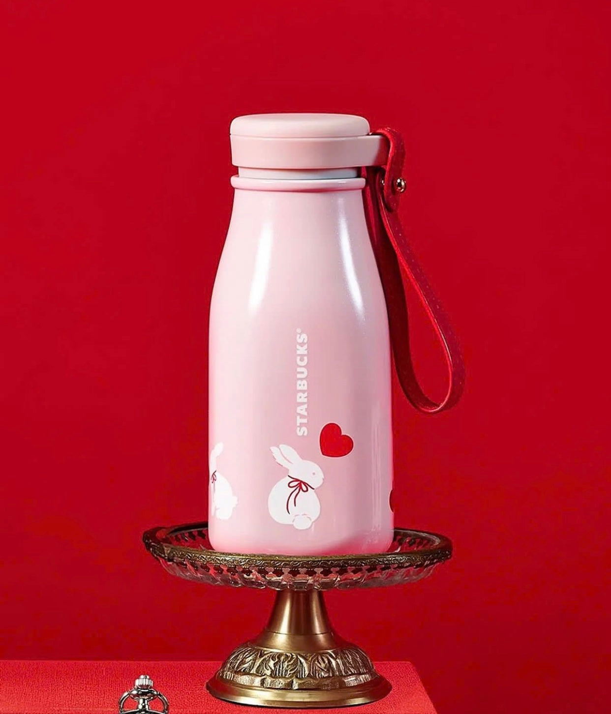 Starbucks Korea Botella Rosa Valentine – Love Our Sweet Hour (Edición Limitada)