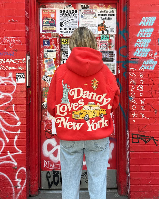 Sudadera con capucha Dandy New York Roja S