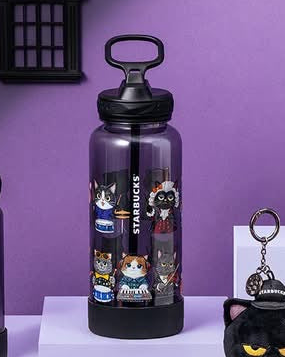 Starbucks Taiwan Autumn 2026 | Cat Symphony Cold Water Bottle 32 oz / 946 ml 🐈‍⬛🎶