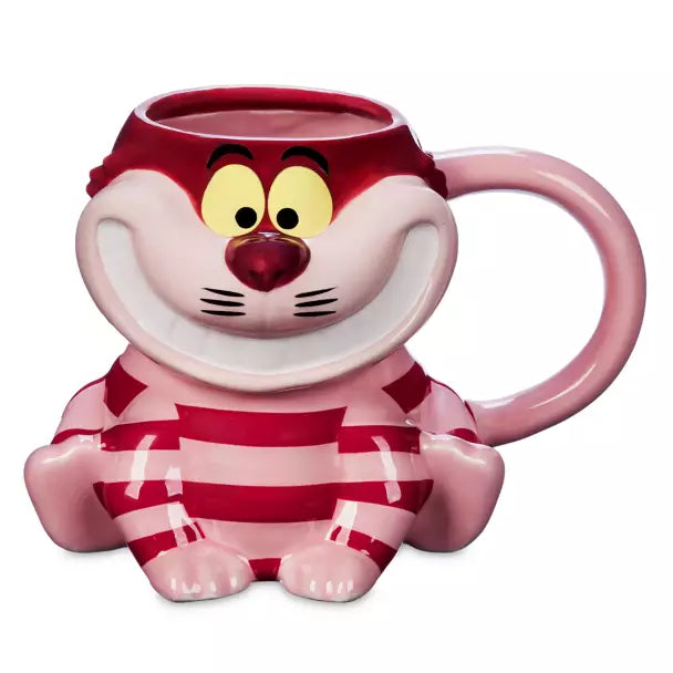 Taza esculpida del gato de Cheshire: Alicia en el país de las maravillas 19oz