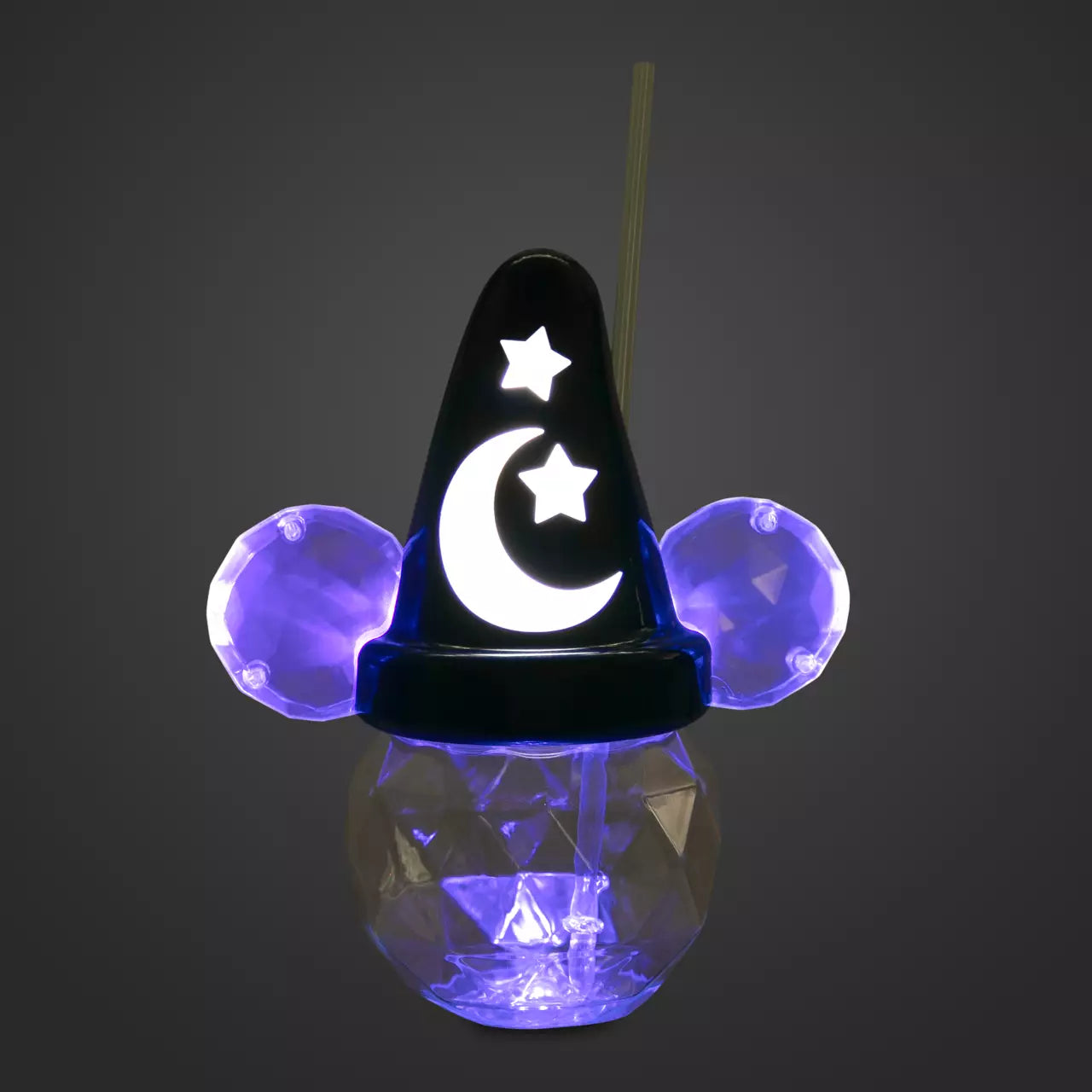 Vaso de Plastico iluminado con popote de Mickey Mouse Hechicero – Fantasía