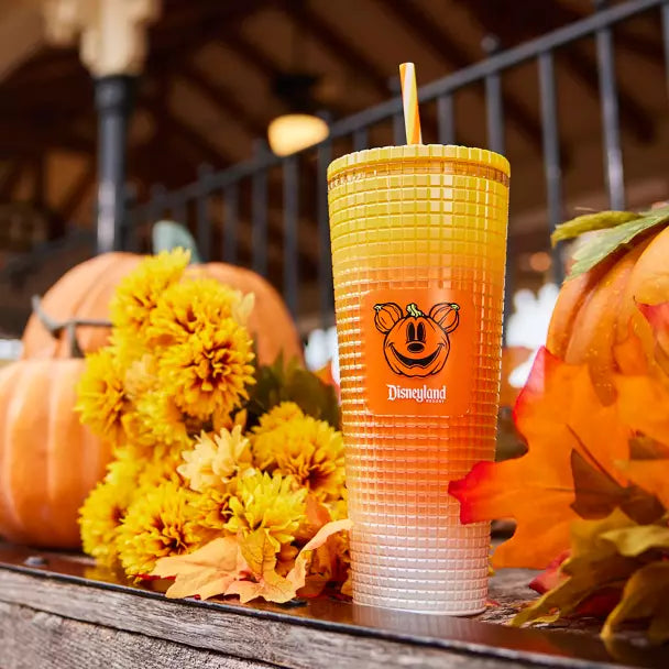 Mickey Mouse Halloween Candy Corn Starbucks® Vaso con Popote– Disneyland