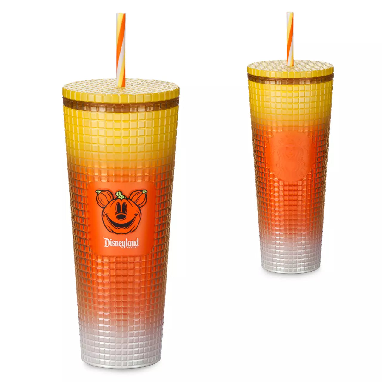 Mickey Mouse Halloween Candy Corn Starbucks® Vaso con Popote– Disneyland