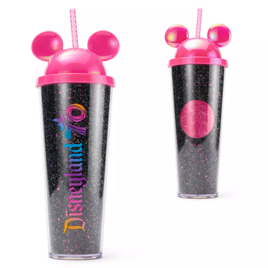 Vaso Venti Starbucks® de Mickey Mouse con popote – 70.º aniversario de Disneyland