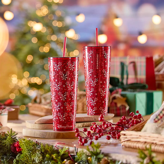 Vaso de viaje Starbucks® con popote de 24 oz y diseño de Mickey Mouse con menta y remolino – Parques Disney