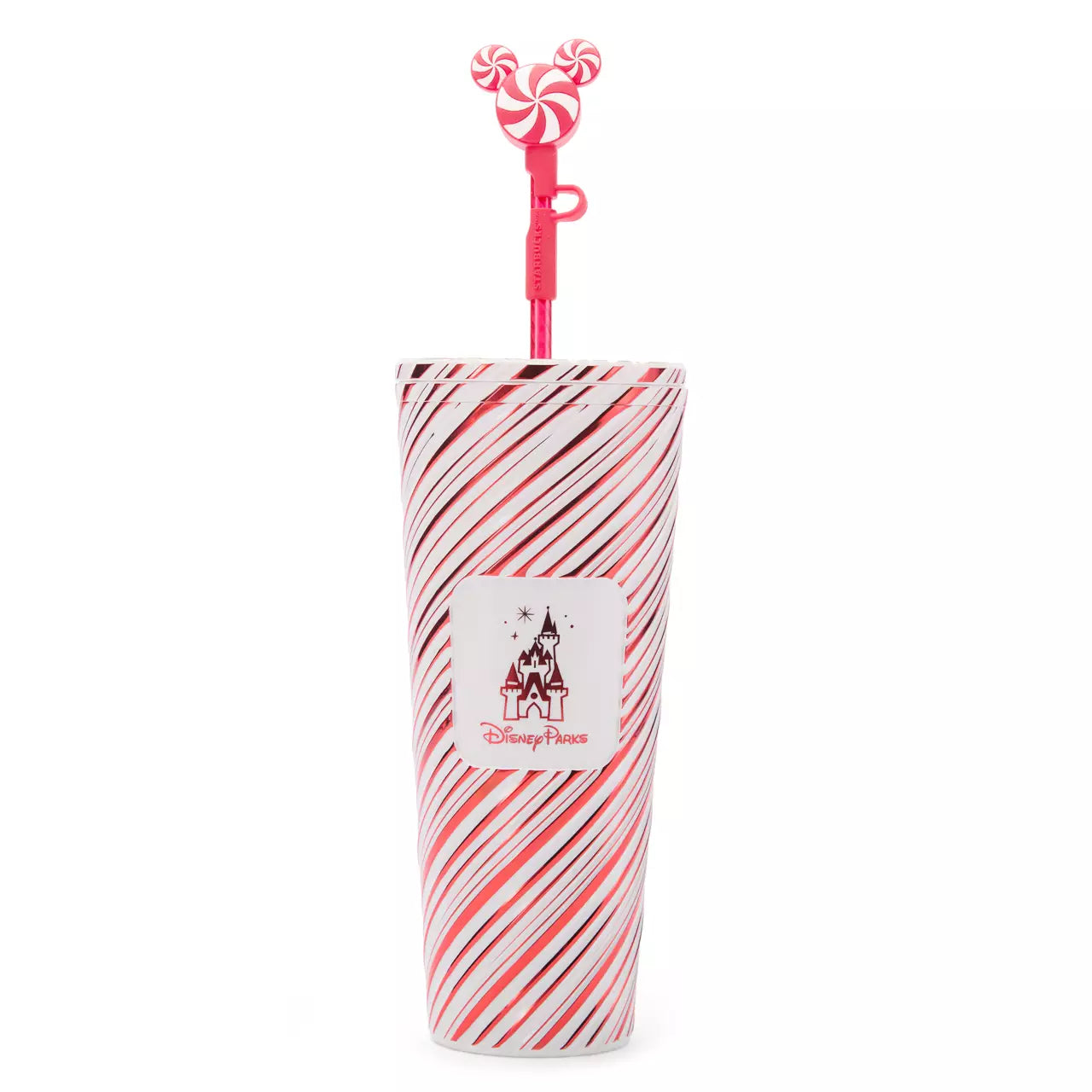 Disney Parks Peppermint Swirl 24 oz. Starbucks® Travel Tumbler with Straw