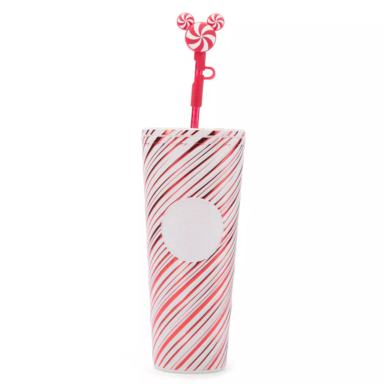 Disney Parks Peppermint Swirl 24 oz. Starbucks® Travel Tumbler with Straw