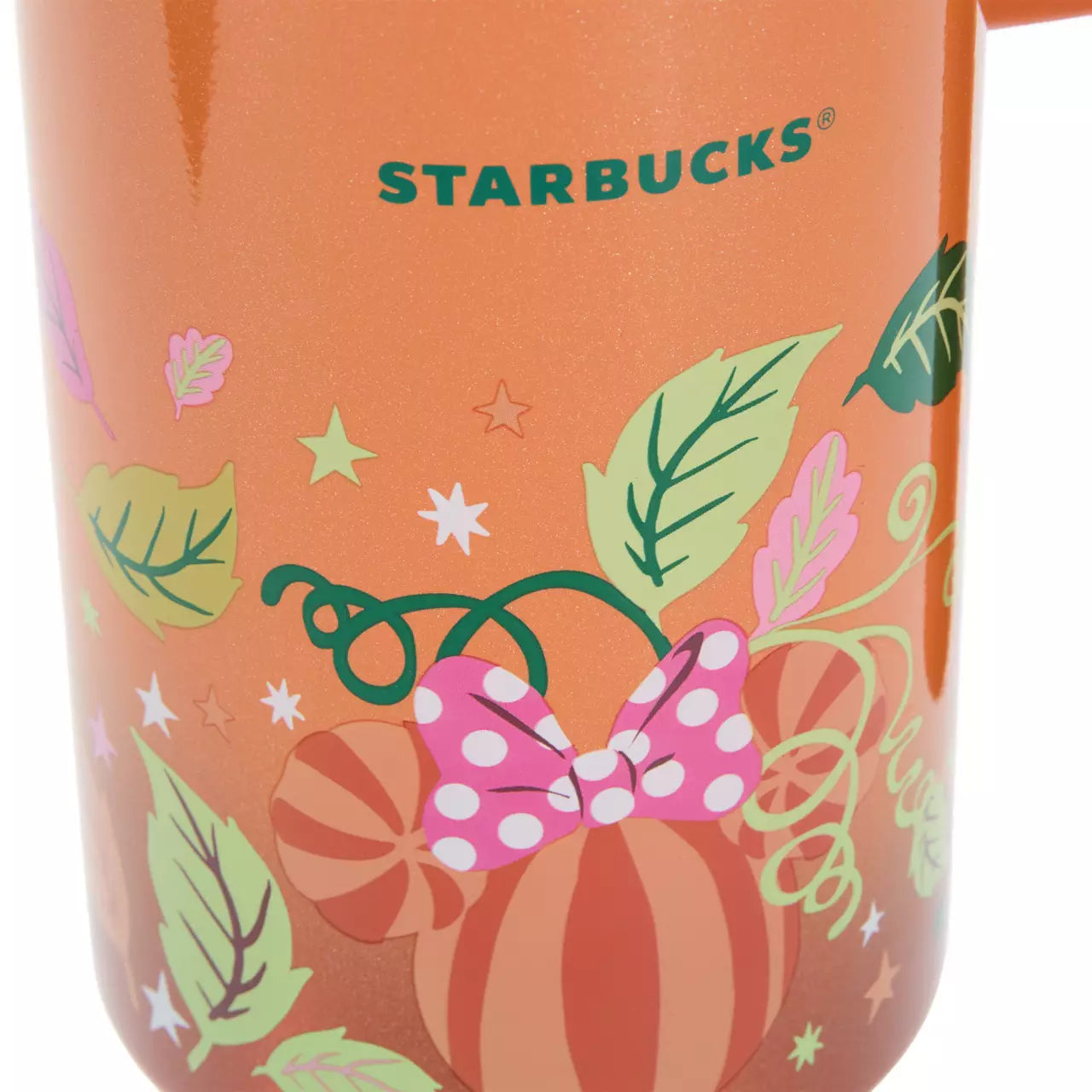 Vaso Starbucks® de 30 oz con asa y diseño de calabazas de Mickey y Minnie Mouse