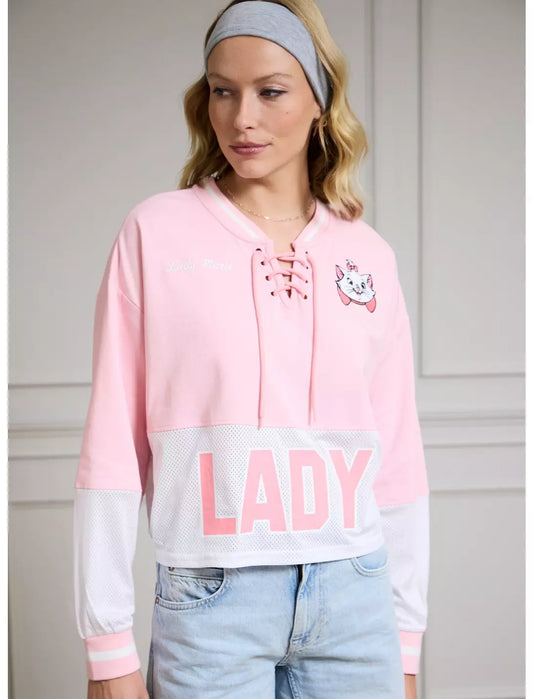 Sudader corta de hockey para mujer de Disney Los Aristogatos Marie