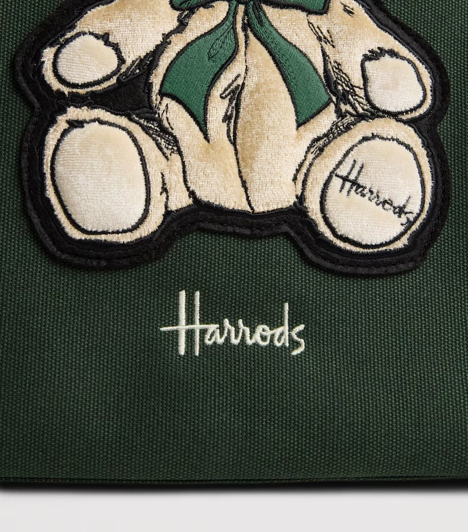 Harrods Medium Henry Bear Tote Bag | Green