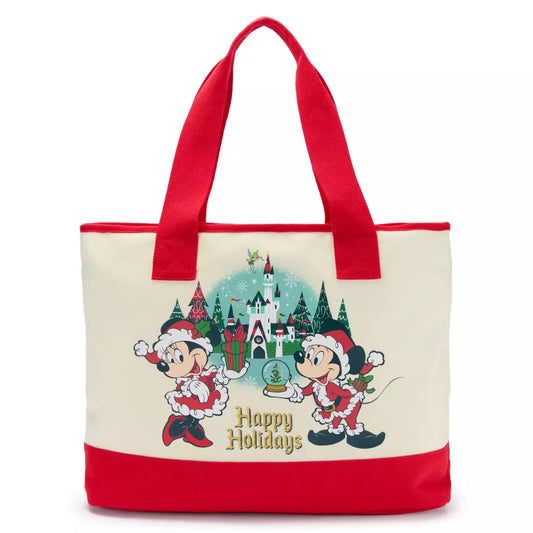 Bolsa de mano "Felices fiestas" de Mickey y Minnie Mouse