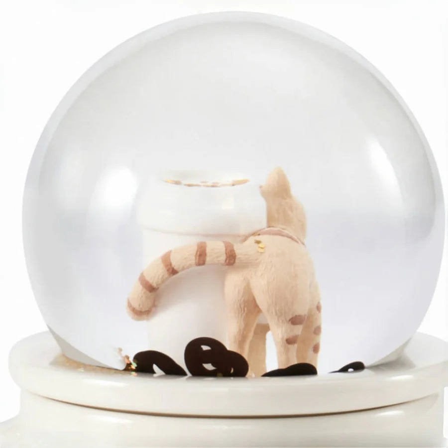 Starbucks China 2024 Coffee grounds and Lively green series taza bola de cristal gato 89ml