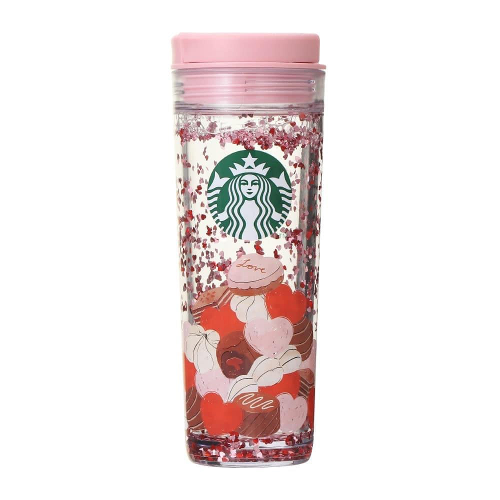 Japan Valentine Hearts Water Glitter Tumbler