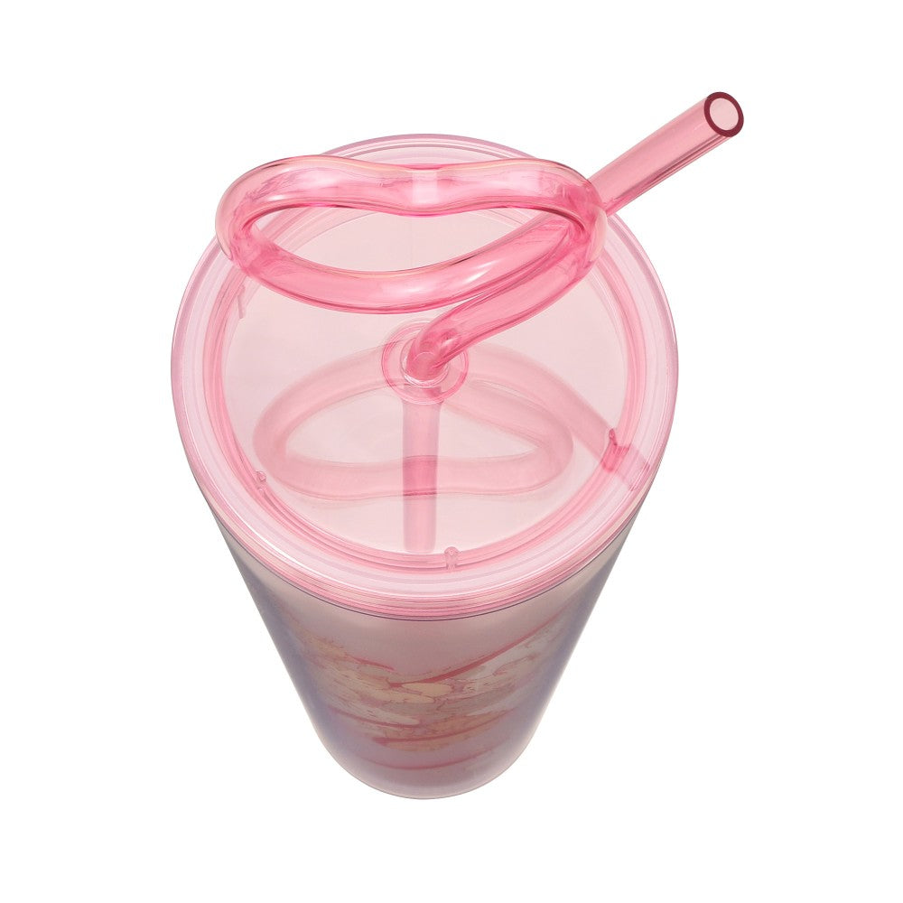 Vaso Venti con popote de Corazon Starbucks Japan 2025 Valentine's Day Straw Cup 710ml