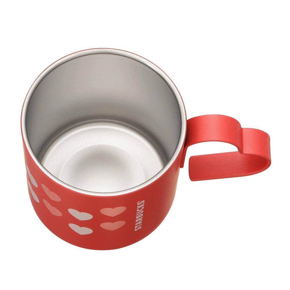 Taza de Acero inoxidable con asa en forma de corazón Starbucks Japan 2025 Valentine's Day 355ml