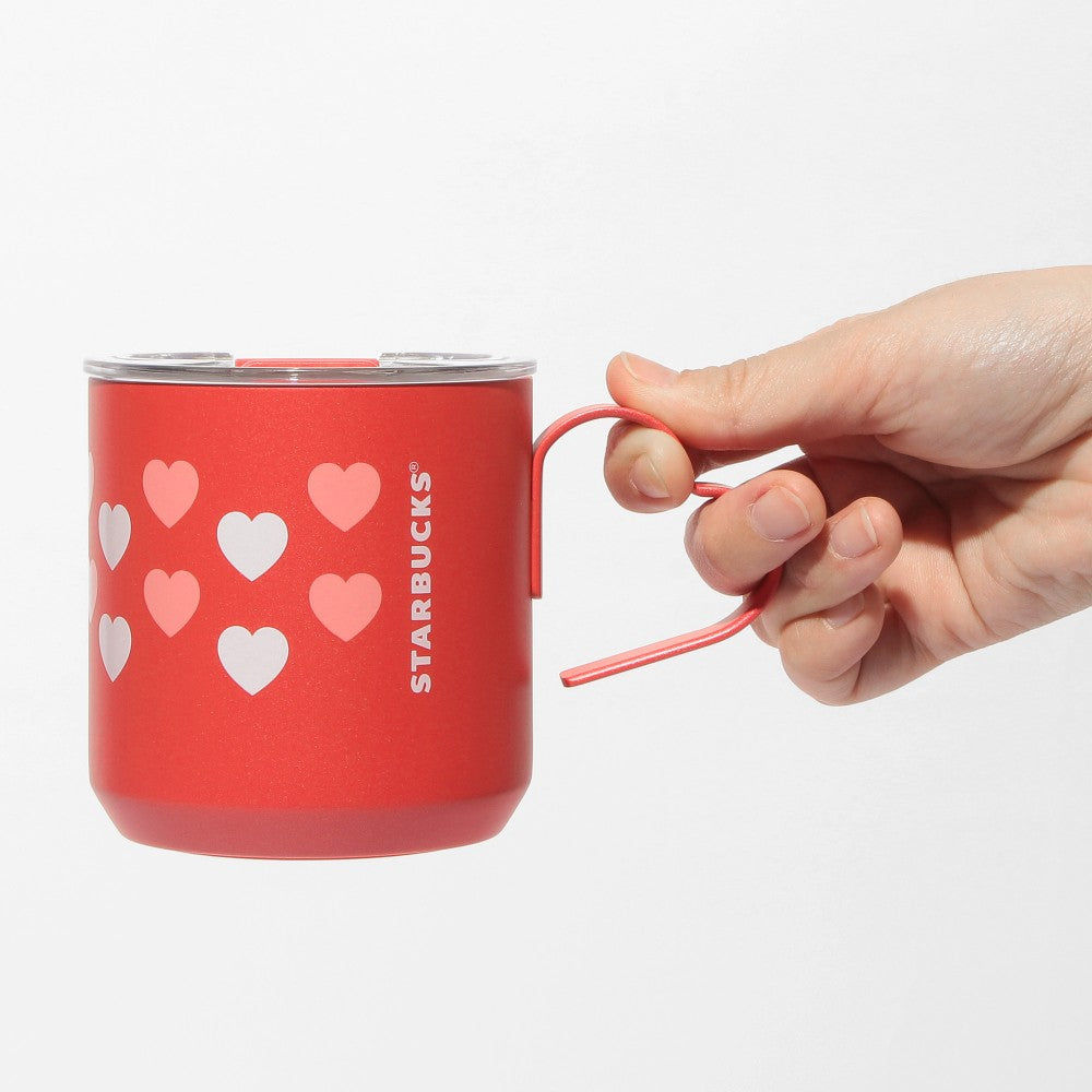 Taza de Acero inoxidable con asa en forma de corazón Starbucks Japan 2025 Valentine's Day 355ml
