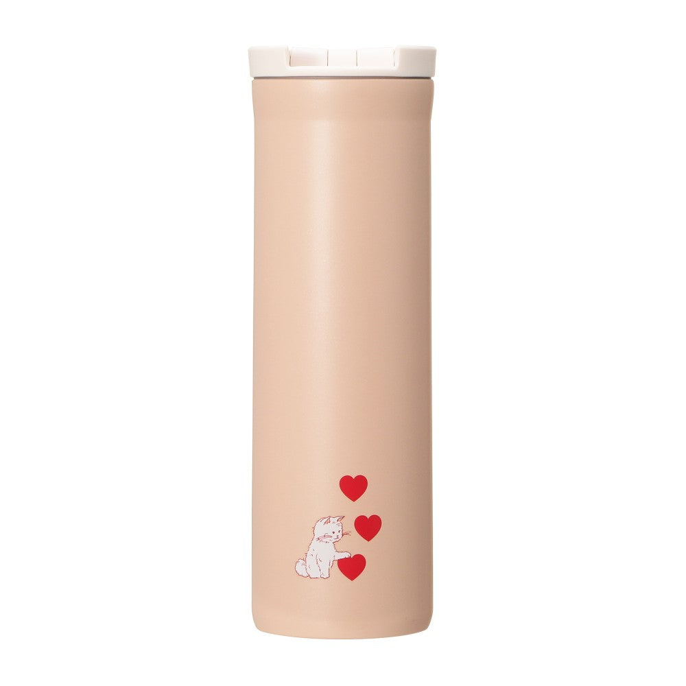 Termo de Acero Inoxidable Trojan Starbucks Japan 2025 Valentine's Day Beige 473ml