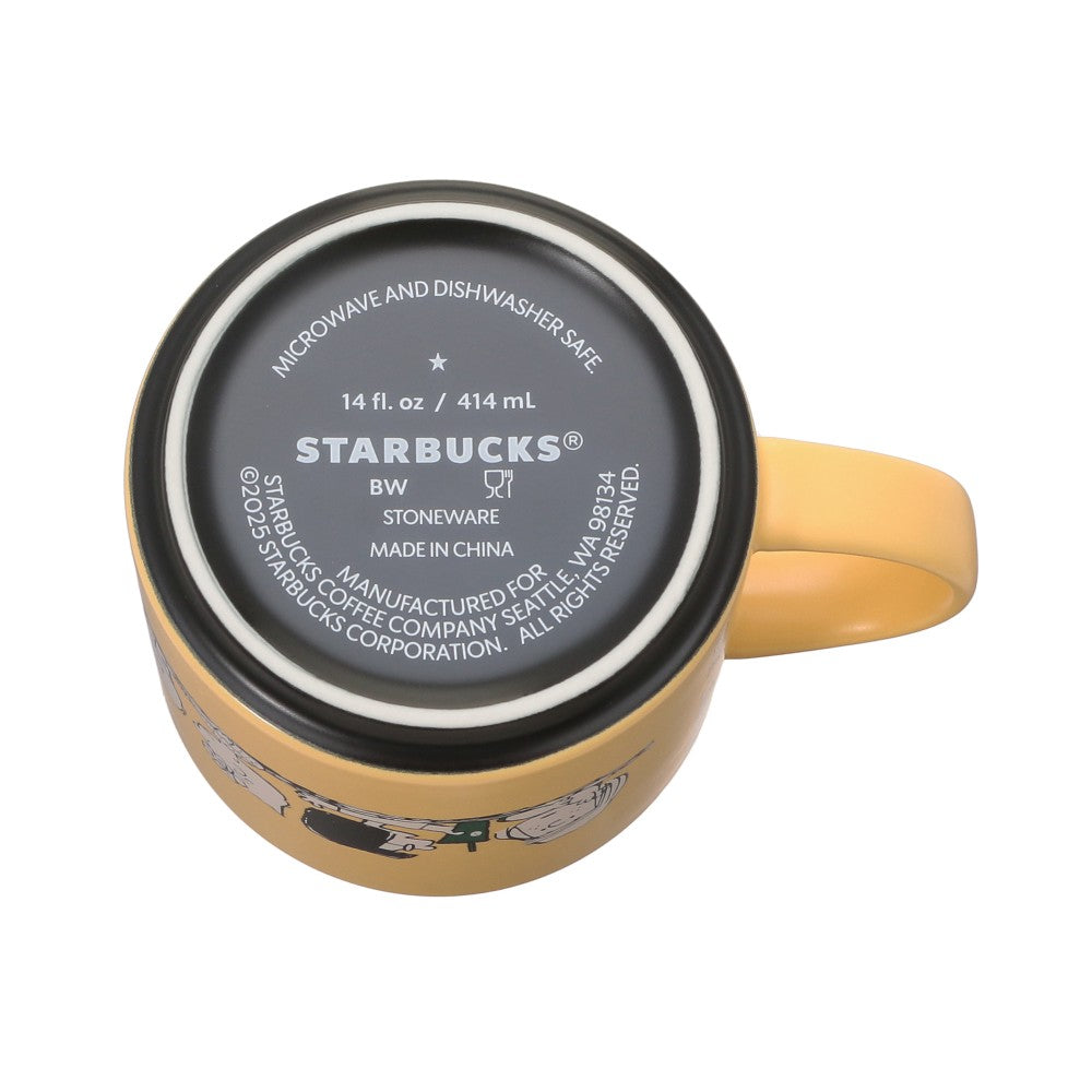 Taza de Ceramica Amarilla Japon PEANUTS X Starbucks 414ml