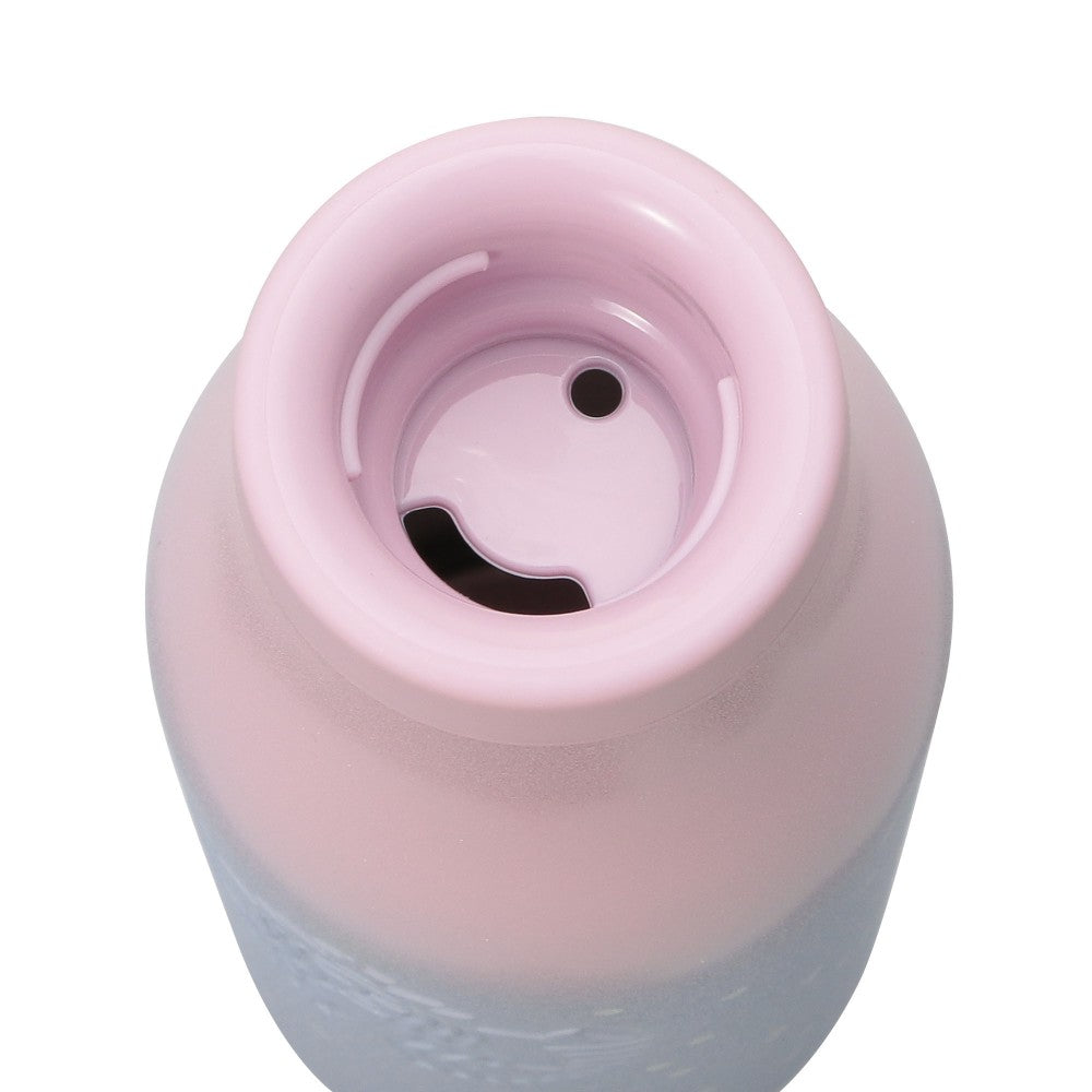 Botella con logo de acero inoxidable gradación azul rosa 473 ml Shinning Winter