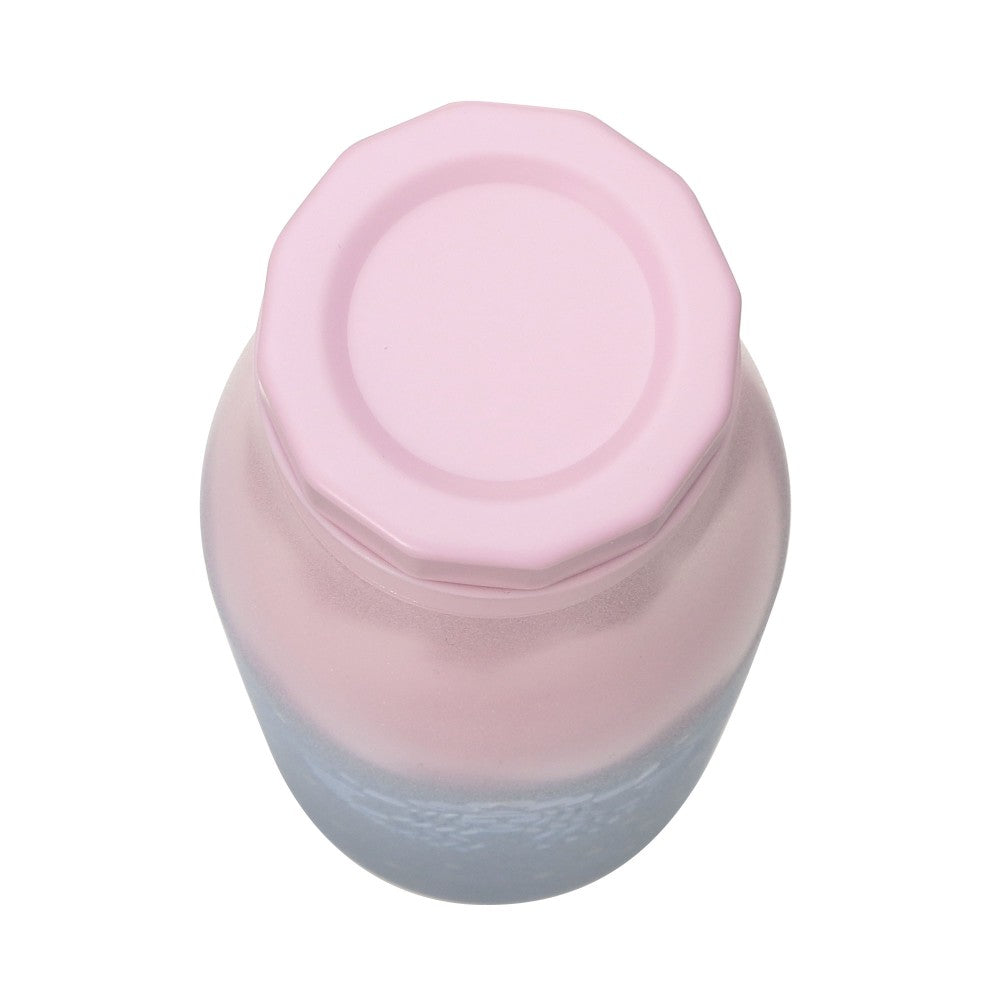Botella con logo de acero inoxidable gradación azul rosa 473 ml Shinning Winter