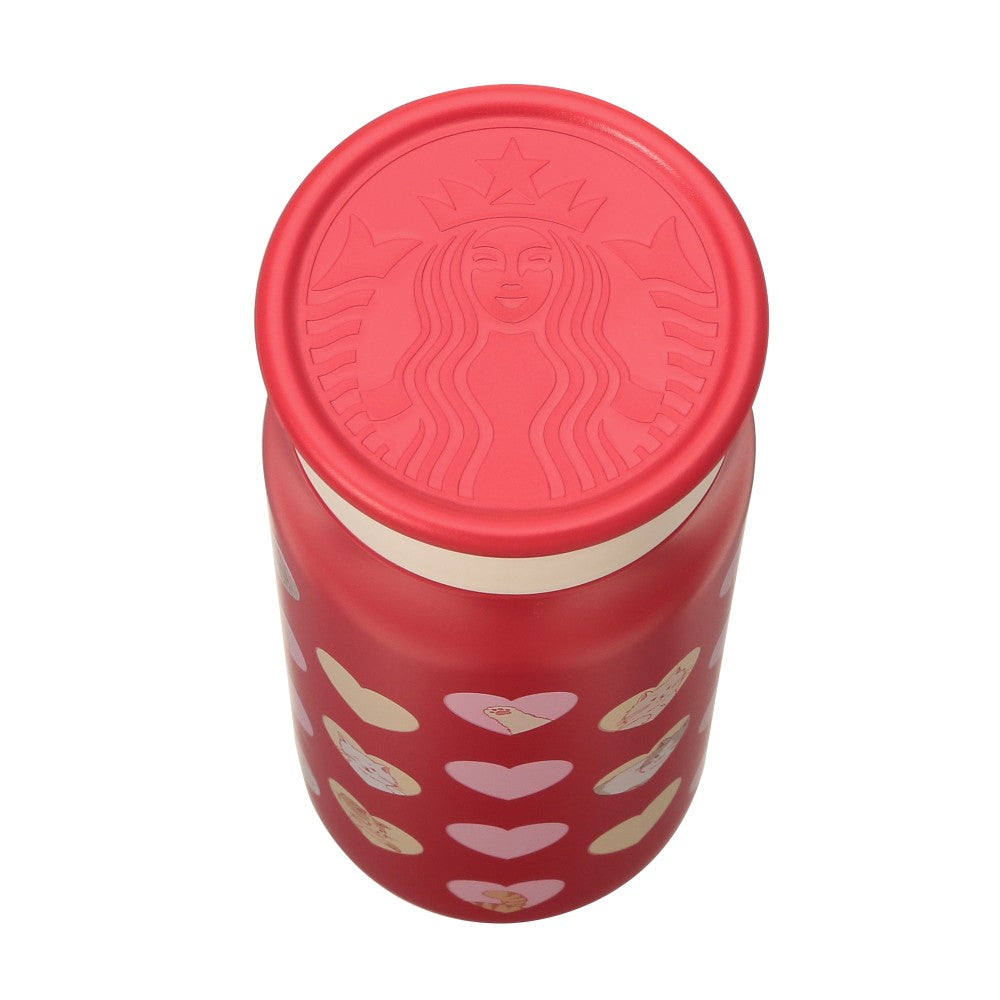 Termo Thermos de acero inoxidable Starbucks Japan 2025 Valentine's Day Red Love  355ml
