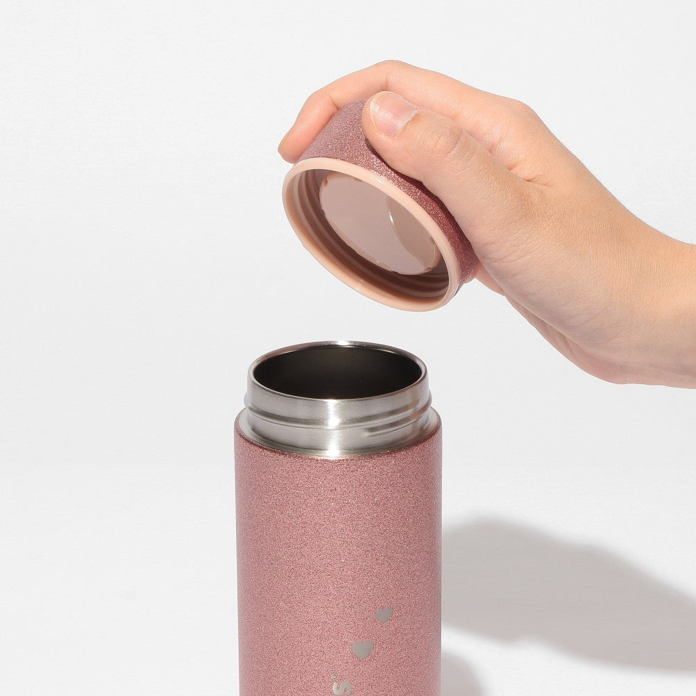 Termo Rosa Glitter de acero inoxidable Starbucks Japan 2025 Valentine's Day 355ml