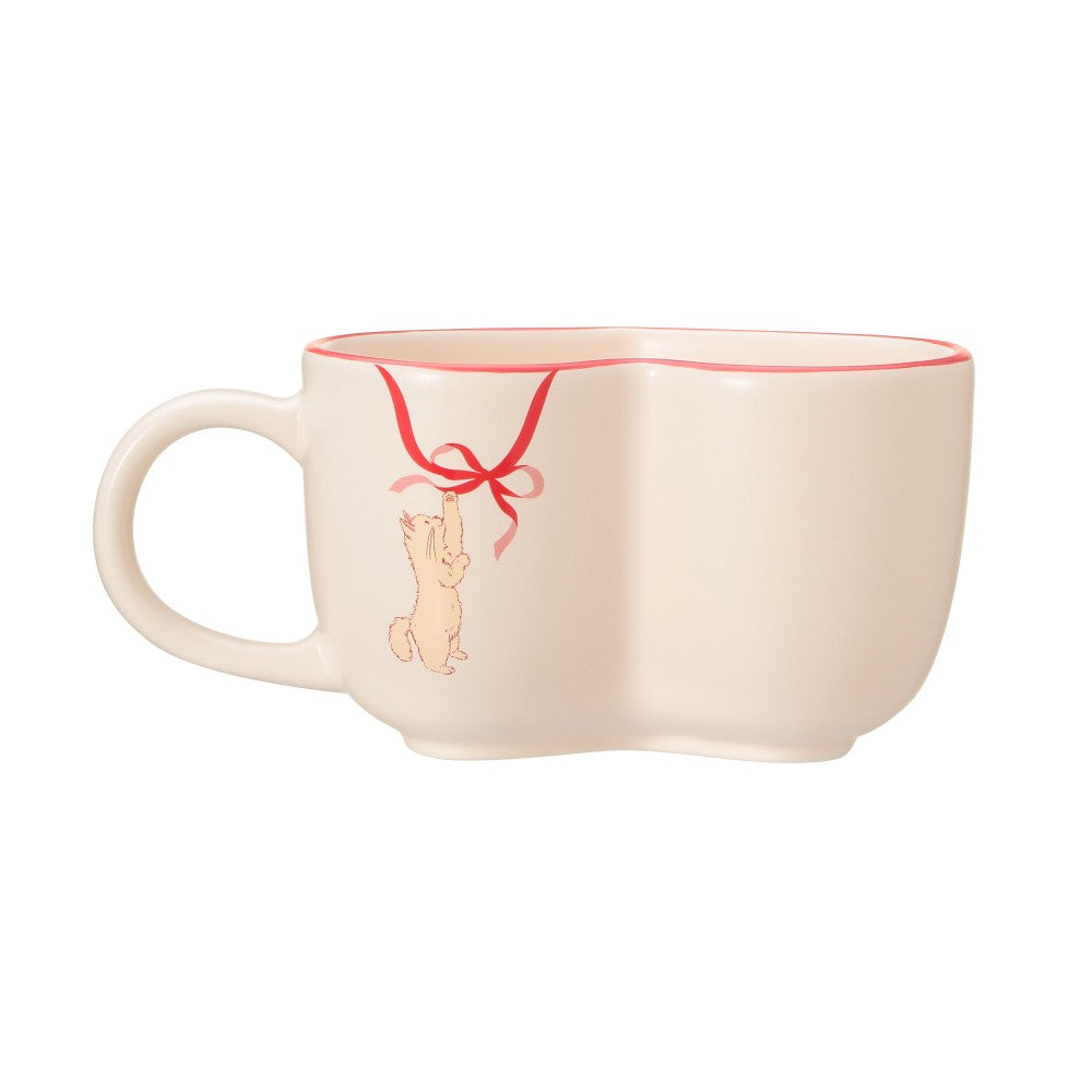 Taza de Cerámica en forma de corazón beige Starbucks Japan 2025 Valentine's Day  355ml