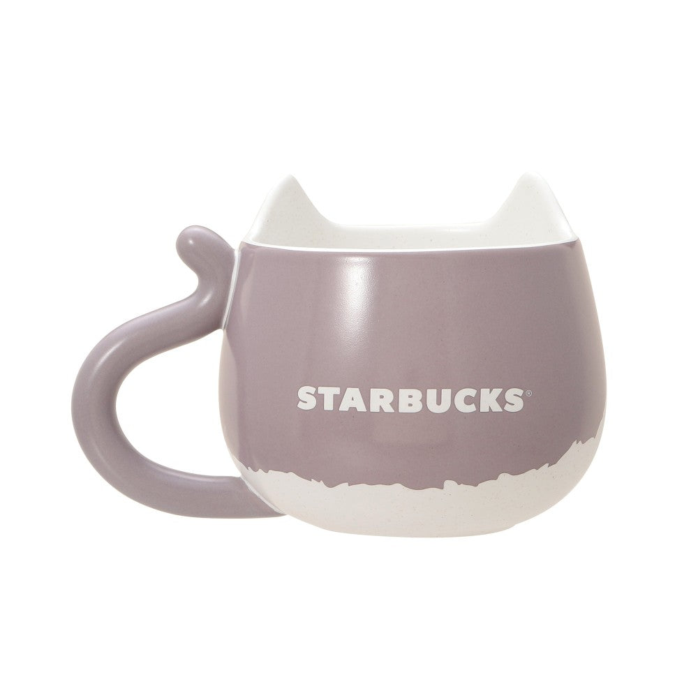Taza de Ceramica con Cara de gatito gris Starbucks Japan 2025 Valentine's Day 355ml