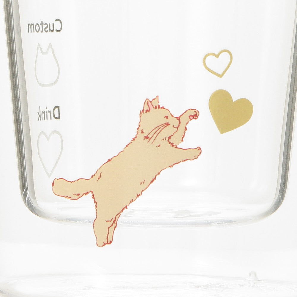 Vaso de Cristal de doble pared resistente al calor Starbucks Japan 2025 Valentine's Day transparente 355ml