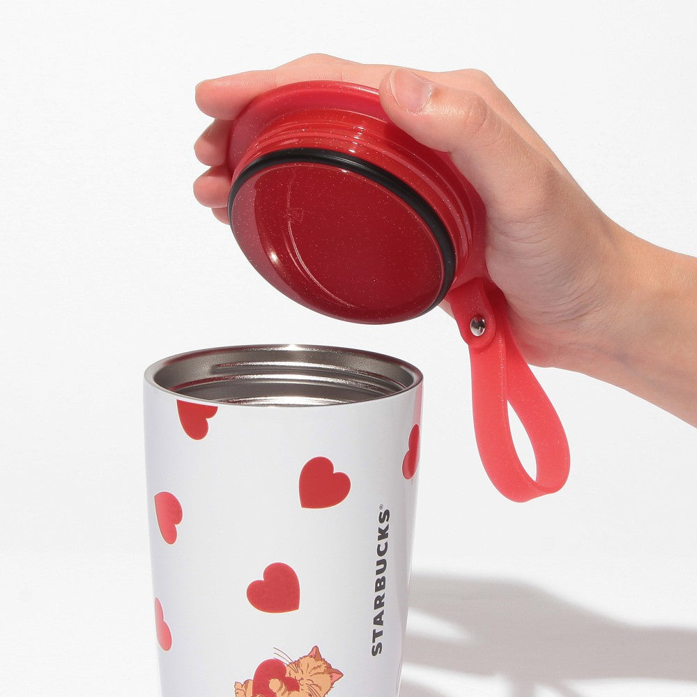 Vaso de Acero Inoxidable con gatito Starbucks Japan 2025 Valentine's Day 355ml