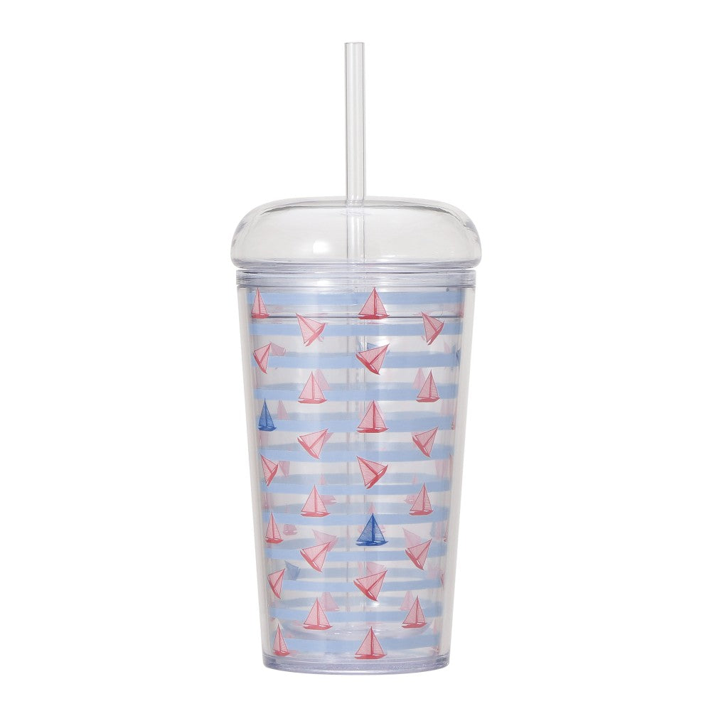 Vaso de agua fría con borde marino de 355 ml Marine Look Collection Japan 2025
