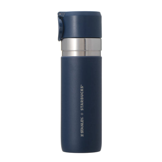 Botella STANLEY Navy de acero inoxidable de 473 ml Starbucks Blue Breeze Japon Summer 2025