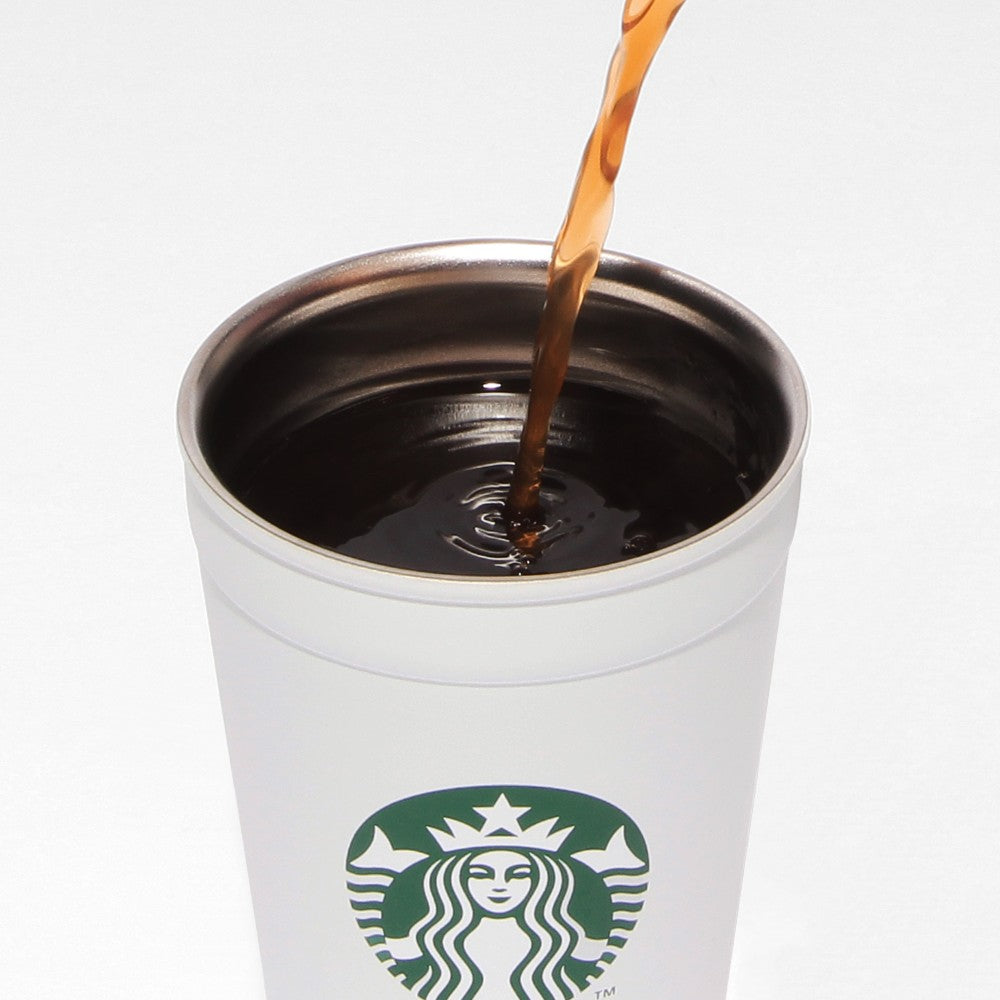 Portavasos/vaso de acero inoxidable 2WAY, blanco mate , 355 ml Enjoy the Day Out Japon 2025