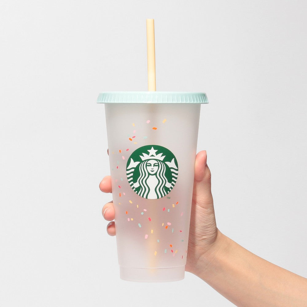 Vaso reutilizable para bebidas con copos de colores de 710 ml Enjoy the Day Out Japon 2025