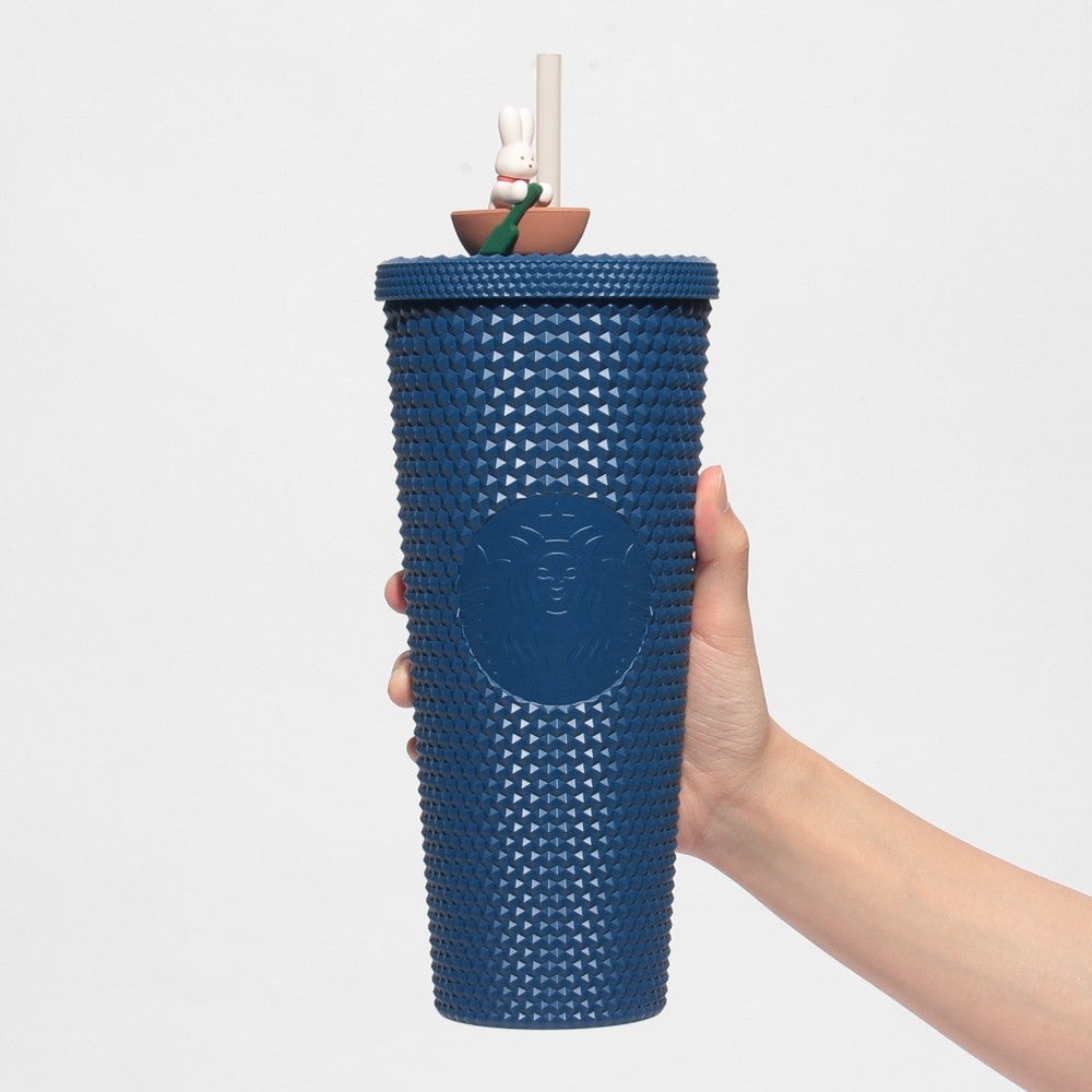 Studded Azul Vaso frío con logo del Festival de Otoño 2025, azul noche, 710 ml Starbucks Japon