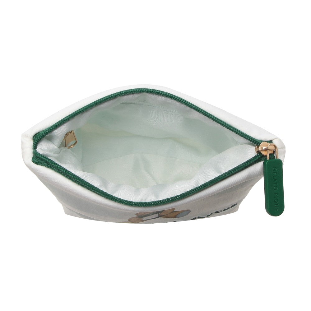 Gelato Piqué Bear Print Border Pouch, Mint Green Starbucks Gelato Pique 2025