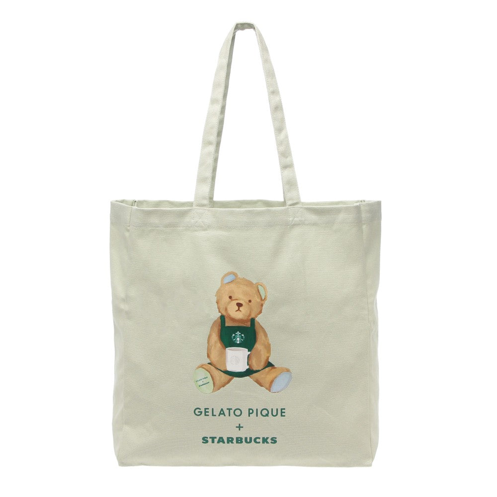 Bolso Tote con Fuelle y Estampado de Osos de Gelato Piqué , Verde Menta Starbucks Gelato Pique 2025