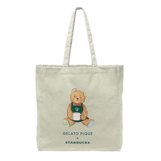 Bolso Tote con Fuelle y Estampado de Osos de Gelato Piqué , Verde Menta Starbucks Gelato Pique 2025
