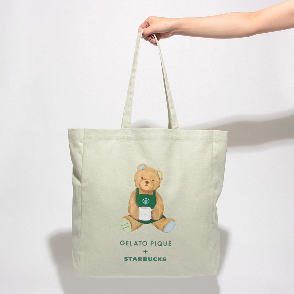 Bolso Tote con Fuelle y Estampado de Osos de Gelato Piqué , Verde Menta Starbucks Gelato Pique 2025