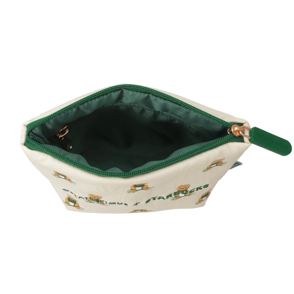 Estuche con estampado de oso de gelato piqué, color marfil Starbucks Gelato Pique 2025
